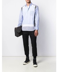 Chemise à manches longues à rayures verticales bleu clair Comme Des Garcons SHIRT