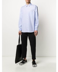 Chemise à manches longues à rayures verticales bleu clair Comme Des Garcons SHIRT