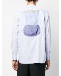 Chemise à manches longues à rayures verticales bleu clair Comme Des Garcons SHIRT