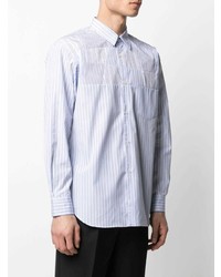 Chemise à manches longues à rayures verticales bleu clair Comme Des Garcons SHIRT