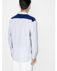 Chemise à manches longues à rayures verticales bleu clair Comme Des Garcons SHIRT