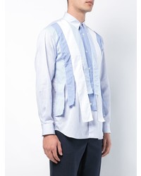 Chemise à manches longues à rayures verticales bleu clair Comme Des Garcons SHIRT