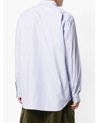 Chemise à manches longues à rayures verticales bleu clair Comme Des Garcons SHIRT