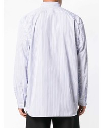 Chemise à manches longues à rayures verticales bleu clair Comme Des Garcons SHIRT