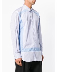 Chemise à manches longues à rayures verticales bleu clair Comme Des Garcons SHIRT