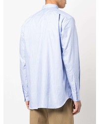 Chemise à manches longues à rayures verticales bleu clair Comme Des Garcons SHIRT