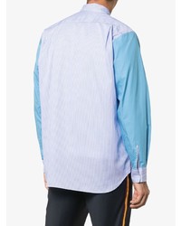 Chemise à manches longues à rayures verticales bleu clair Comme Des Garcons SHIRT