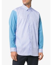 Chemise à manches longues à rayures verticales bleu clair Comme Des Garcons SHIRT