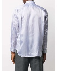 Chemise à manches longues à rayures verticales bleu clair Comme Des Garcons SHIRT