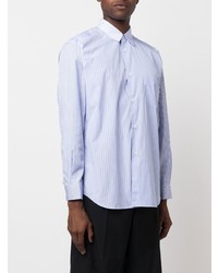 Chemise à manches longues à rayures verticales bleu clair Comme Des Garcons SHIRT