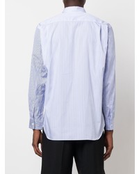 Chemise à manches longues à rayures verticales bleu clair Comme Des Garcons SHIRT