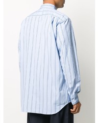 Chemise à manches longues à rayures verticales bleu clair Comme Des Garcons SHIRT