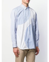 Chemise à manches longues à rayures verticales bleu clair Comme Des Garcons SHIRT