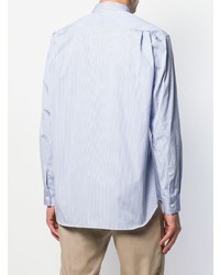 Chemise à manches longues à rayures verticales bleu clair Comme Des Garcons SHIRT