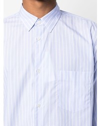 Chemise à manches longues à rayures verticales bleu clair Comme Des Garcons SHIRT