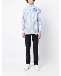 Chemise à manches longues à rayures verticales bleu clair Comme Des Garcons SHIRT