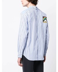 Chemise à manches longues à rayures verticales bleu clair Comme Des Garcons SHIRT