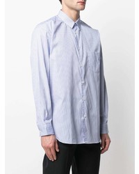 Chemise à manches longues à rayures verticales bleu clair Comme Des Garcons SHIRT