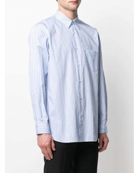 Chemise à manches longues à rayures verticales bleu clair Comme Des Garcons SHIRT