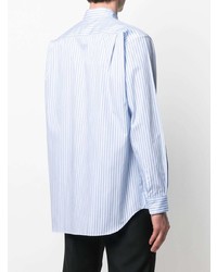 Chemise à manches longues à rayures verticales bleu clair Comme Des Garcons SHIRT