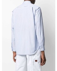 Chemise à manches longues à rayures verticales bleu clair Comme Des Garcons SHIRT