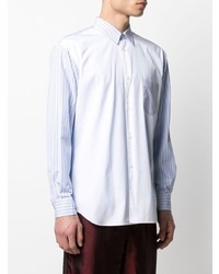 Chemise à manches longues à rayures verticales bleu clair Comme Des Garcons SHIRT