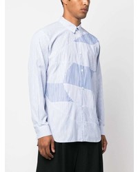 Chemise à manches longues à rayures verticales bleu clair Comme Des Garcons SHIRT