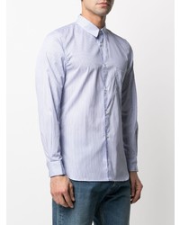 Chemise à manches longues à rayures verticales bleu clair Comme Des Garcons SHIRT