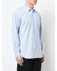 Chemise à manches longues à rayures verticales bleu clair Comme Des Garcons SHIRT