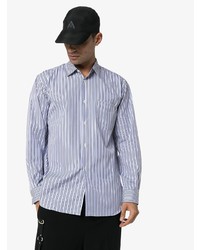 Chemise à manches longues à rayures verticales bleu clair Comme Des Garcons SHIRT