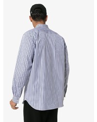 Chemise à manches longues à rayures verticales bleu clair Comme Des Garcons SHIRT