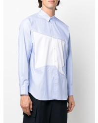 Chemise à manches longues à rayures verticales bleu clair Comme Des Garcons SHIRT