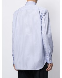 Chemise à manches longues à rayures verticales bleu clair Comme Des Garcons SHIRT