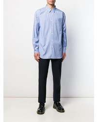 Chemise à manches longues à rayures verticales bleu clair Comme Des Garcons SHIRT