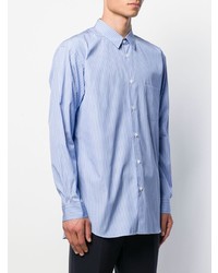 Chemise à manches longues à rayures verticales bleu clair Comme Des Garcons SHIRT