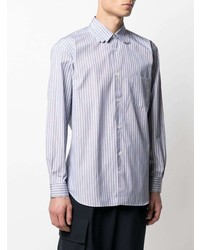 Chemise à manches longues à rayures verticales bleu clair Comme Des Garcons SHIRT