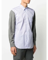 Chemise à manches longues à rayures verticales bleu clair Comme Des Garcons SHIRT