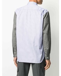 Chemise à manches longues à rayures verticales bleu clair Comme Des Garcons SHIRT