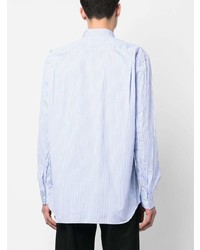 Chemise à manches longues à rayures verticales bleu clair Comme Des Garcons SHIRT