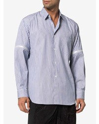 Chemise à manches longues à rayures verticales bleu clair Comme Des Garcons SHIRT