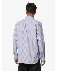 Chemise à manches longues à rayures verticales bleu clair Comme Des Garcons SHIRT