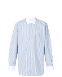 Chemise à manches longues à rayures verticales bleu clair Comme Des Garçons Shirt Boys