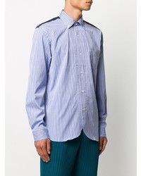 Chemise à manches longues à rayures verticales bleu clair Junya Watanabe MAN