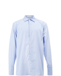 Chemise à manches longues à rayures verticales bleu clair Delada