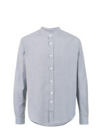 Chemise à manches longues à rayures verticales bleu clair Egrey
