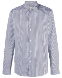 Chemise à manches longues à rayures verticales bleu clair FURSAC