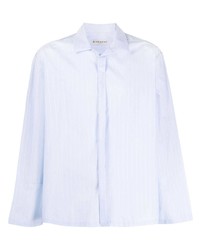 Chemise à manches longues à rayures verticales bleu clair Givenchy
