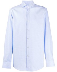 Chemise à manches longues à rayures verticales bleu clair Hugo