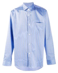 Chemise à manches longues à rayures verticales bleu clair Junya Watanabe MAN