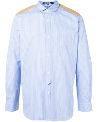 Chemise à manches longues à rayures verticales bleu clair Junya Watanabe MAN